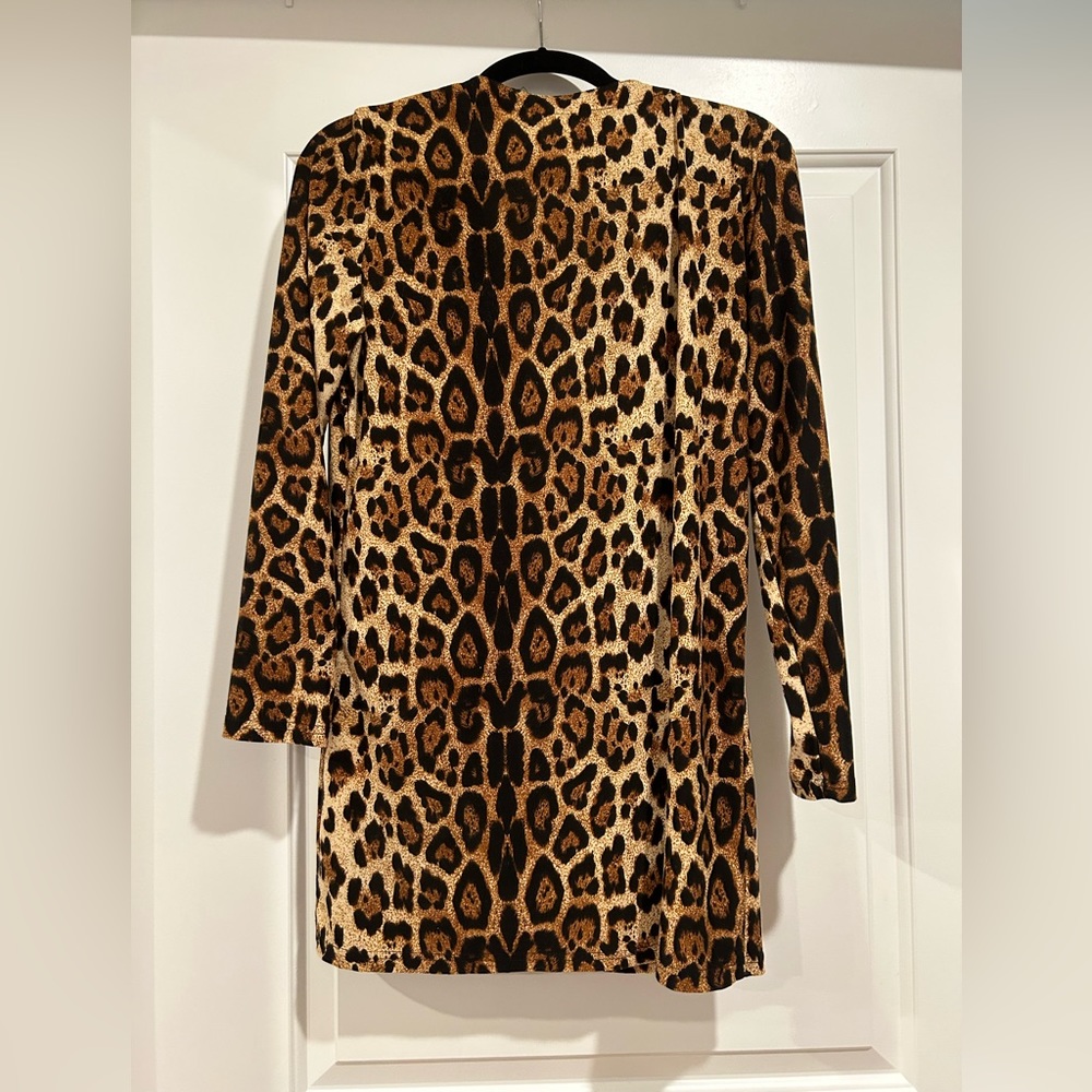 Leopard print button cardigan